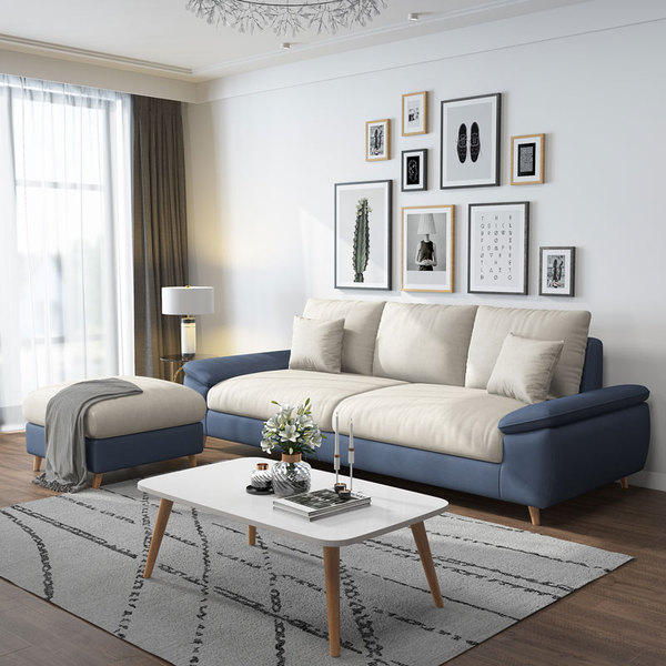 Bộ sofa góc pha màu theo phong cách Bắc Âu SFG-218