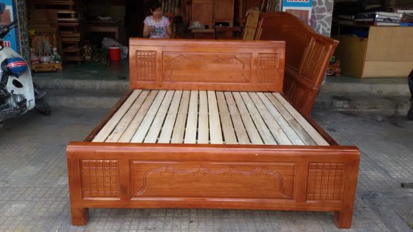 Giường gỗ xoan ta giá rẻ – GN017